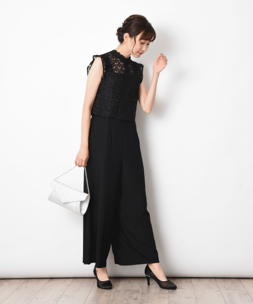 INTERPLANET(インタープラネット)の「ブラウス+コンビネゾン(ドレス・レディース・ベージュ/ブラック/ネイビー・FREE)」の10枚目の写真