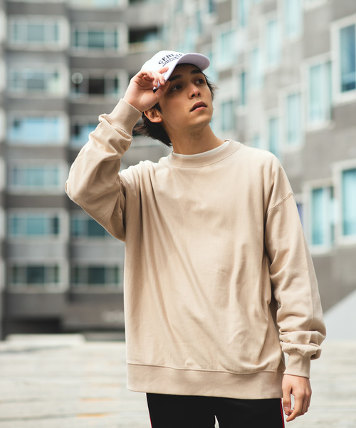 WEGO（ウィゴー）の「WEGO/カラービッグシルエットプルオーバー（スウェット・メンズ・ホワイト/ブラック/ベージュ/ネイビー/ピンク/ライトパープル・SMALL/MEDIUM/LARGE/X-SMALL）」の9枚目の写真