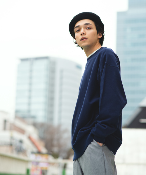 WEGO（ウィゴー）の「WEGO/カラービッグシルエットプルオーバー（スウェット・メンズ・ホワイト/ブラック/ベージュ/ネイビー/ピンク/ライトパープル・SMALL/MEDIUM/LARGE/X-SMALL）」の14枚目の写真