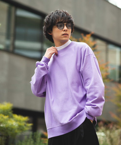 WEGO（ウィゴー）の「WEGO/カラービッグシルエットプルオーバー（スウェット・メンズ・ホワイト/ブラック/ベージュ/ネイビー/ピンク/ライトパープル・SMALL/MEDIUM/LARGE/X-SMALL）」の19枚目の写真