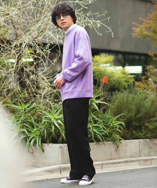 WEGO（ウィゴー）の「WEGO/カラービッグシルエットプルオーバー（スウェット・メンズ・ホワイト/ブラック/ベージュ/ネイビー/ピンク/ライトパープル・SMALL/MEDIUM/LARGE/X-SMALL）」の21枚目の写真