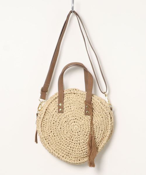 DISCOAT（ディスコート）の「ぺーパーサークルミニショルダーバッグ（ショルダーバッグ・レディース・ブラック/パープル/ブラウン/ベージュ/キャメル/アイボリー・FREE）」の6枚目の写真