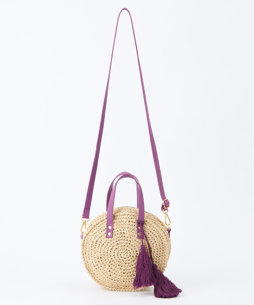 DISCOAT（ディスコート）の「ぺーパーサークルミニショルダーバッグ（ショルダーバッグ・レディース・ブラック/パープル/ブラウン/ベージュ/キャメル/アイボリー・FREE）」の7枚目の写真