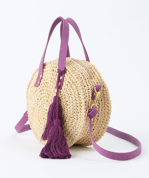 DISCOAT（ディスコート）の「ぺーパーサークルミニショルダーバッグ（ショルダーバッグ・レディース・ブラック/パープル/ブラウン/ベージュ/キャメル/アイボリー・FREE）」の9枚目の写真