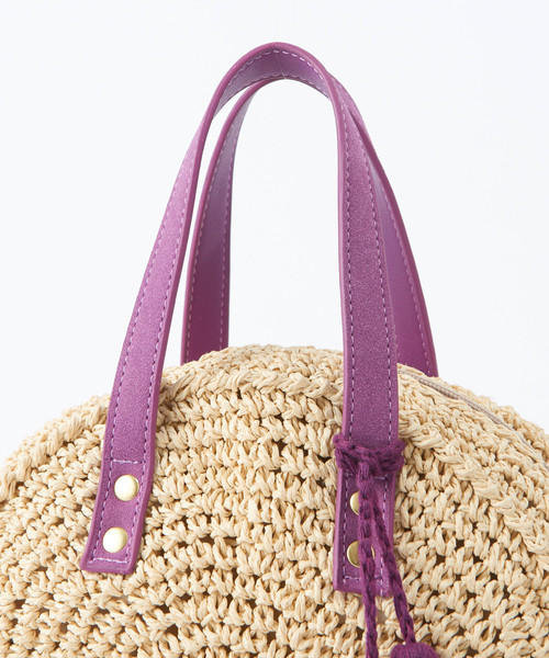 DISCOAT（ディスコート）の「ぺーパーサークルミニショルダーバッグ（ショルダーバッグ・レディース・ブラック/パープル/ブラウン/ベージュ/キャメル/アイボリー・FREE）」の10枚目の写真