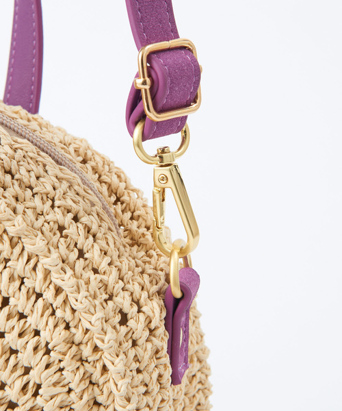 DISCOAT（ディスコート）の「ぺーパーサークルミニショルダーバッグ（ショルダーバッグ・レディース・ブラック/パープル/ブラウン/ベージュ/キャメル/アイボリー・FREE）」の13枚目の写真