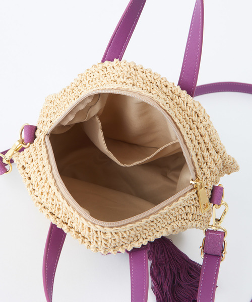 DISCOAT（ディスコート）の「ぺーパーサークルミニショルダーバッグ（ショルダーバッグ・レディース・ブラック/パープル/ブラウン/ベージュ/キャメル/アイボリー・FREE）」の14枚目の写真