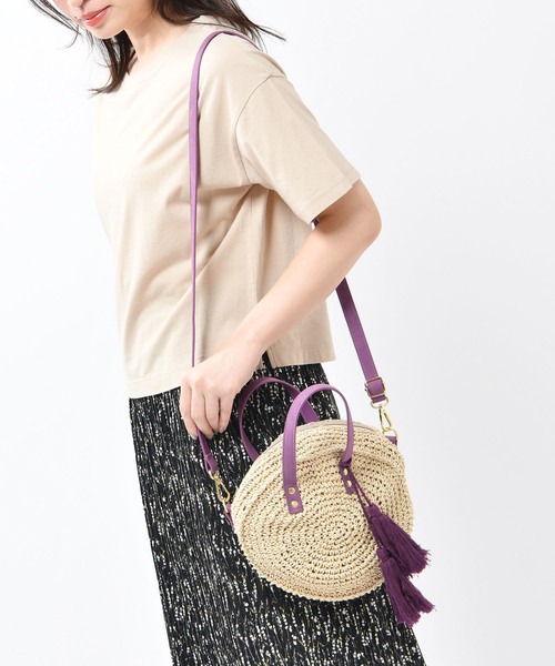 DISCOAT（ディスコート）の「ぺーパーサークルミニショルダーバッグ（ショルダーバッグ・レディース・ブラック/パープル/ブラウン/ベージュ/キャメル/アイボリー・FREE）」の15枚目の写真