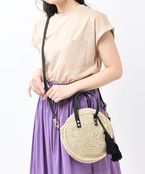 DISCOAT（ディスコート）の「ぺーパーサークルミニショルダーバッグ（ショルダーバッグ・レディース・ブラック/パープル/ブラウン/ベージュ/キャメル/アイボリー・FREE）」の16枚目の写真