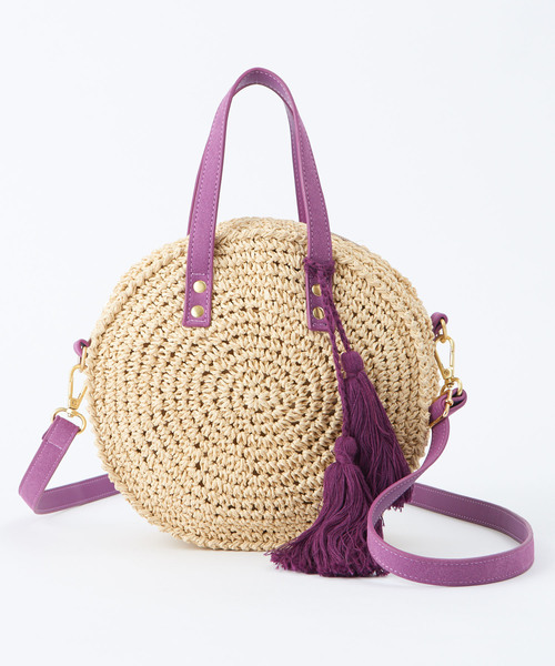 DISCOAT（ディスコート）の「ぺーパーサークルミニショルダーバッグ（ショルダーバッグ・レディース・ブラック/パープル/ブラウン/ベージュ/キャメル/アイボリー・FREE）」の17枚目の写真