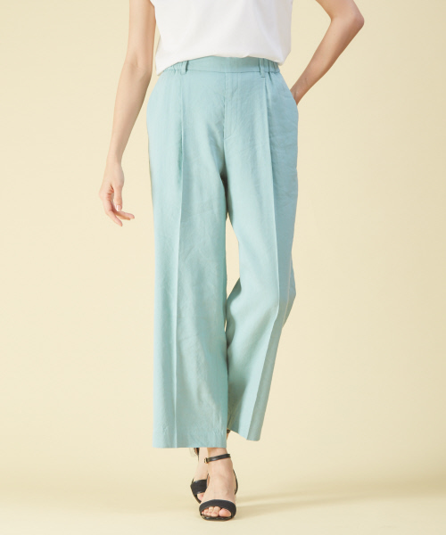 qualite(カリテ)の「〈ITALY〉リネンレーヨンワイドパンツ(その他パンツ・レディース・ブラック/ライトグレー/ベージュ/グリーン・34/36/40/38)」の4枚目の写真