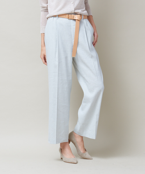 qualite(カリテ)の「〈ITALY〉リネンレーヨンワイドパンツ(その他パンツ・レディース・ブラック/ライトグレー/ベージュ/グリーン・34/36/40/38)」の2枚目の写真