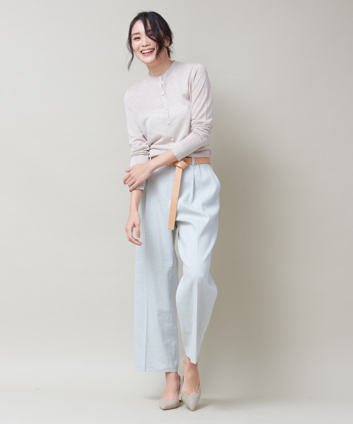 qualite(カリテ)の「〈ITALY〉リネンレーヨンワイドパンツ(その他パンツ・レディース・ブラック/ライトグレー/ベージュ/グリーン・34/36/40/38)」の14枚目の写真