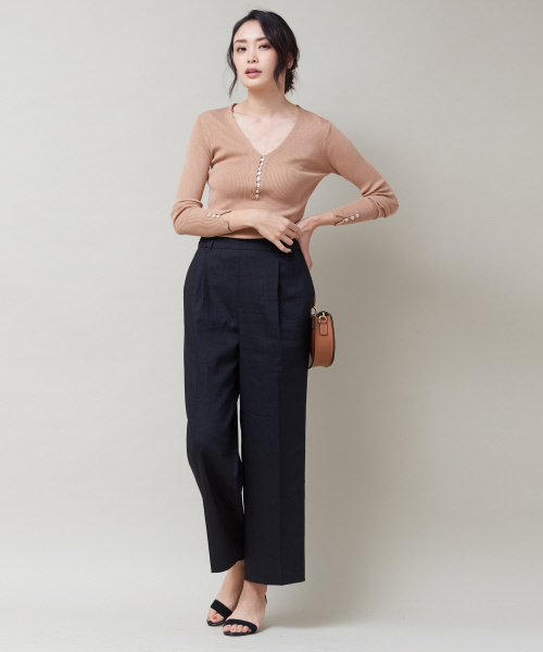 qualite(カリテ)の「〈ITALY〉リネンレーヨンワイドパンツ(その他パンツ・レディース・ブラック/ライトグレー/ベージュ/グリーン・34/36/40/38)」の15枚目の写真