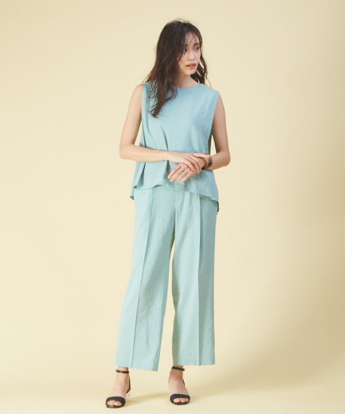 qualite(カリテ)の「〈ITALY〉リネンレーヨンワイドパンツ(その他パンツ・レディース・ブラック/ライトグレー/ベージュ/グリーン・34/36/40/38)」の21枚目の写真