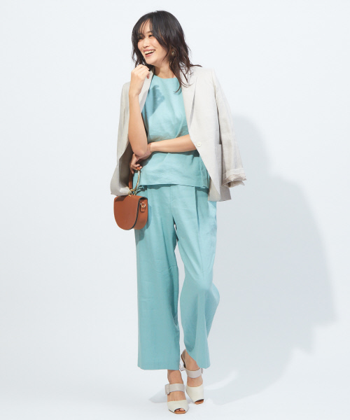 qualite(カリテ)の「〈ITALY〉リネンレーヨンワイドパンツ(その他パンツ・レディース・ブラック/ライトグレー/ベージュ/グリーン・34/36/40/38)」の20枚目の写真