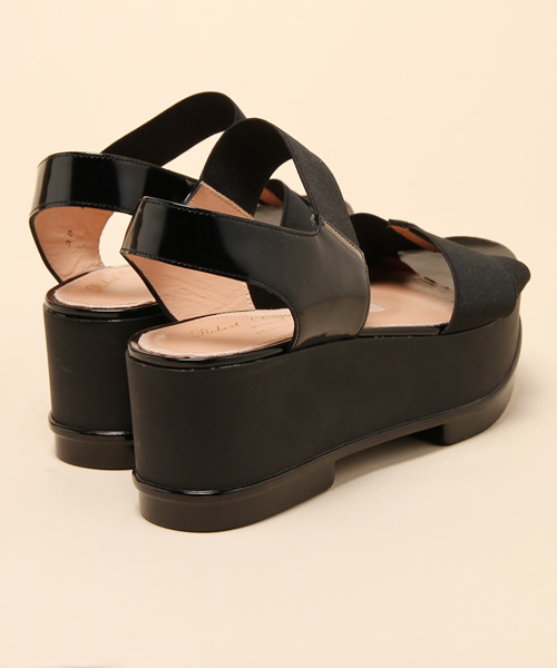 MIDWEST(ミッドウエスト)の「ROBERT CLERGERIE クロスゴムウェッジサンダル(サンダル・レディース・ブラック・36/37/38)」の9枚目の写真