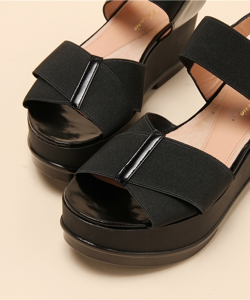 MIDWEST(ミッドウエスト)の「ROBERT CLERGERIE クロスゴムウェッジサンダル(サンダル・レディース・ブラック・36/37/38)」の8枚目の写真