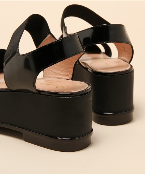MIDWEST(ミッドウエスト)の「ROBERT CLERGERIE クロスゴムウェッジサンダル(サンダル・レディース・ブラック・36/37/38)」の7枚目の写真