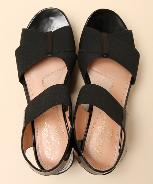 MIDWEST(ミッドウエスト)の「ROBERT CLERGERIE クロスゴムウェッジサンダル(サンダル・レディース・ブラック・36/37/38)」の6枚目の写真