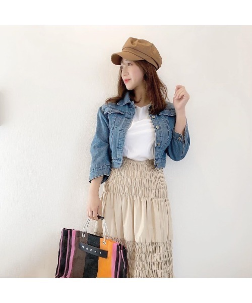 14+(イチヨンプラス)の「マリンワークキャップ(キャスケット・レディース・ブラック/グレイッシュベージュ/ブラウン/カーキ/ネイビー・FREE)」の16枚目の写真