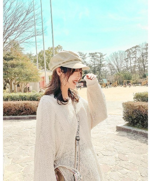 14+(イチヨンプラス)の「マリンワークキャップ(キャスケット・レディース・ブラック/グレイッシュベージュ/ブラウン/カーキ/ネイビー・FREE)」の21枚目の写真