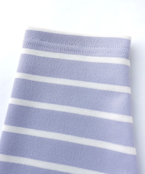 andme(アンドミー)の「ポンチ長袖ボートネックトップス(Tシャツ/カットソー・レディース・ブラック/オフホワイト/ライトベージュ/ネイビー/グレー系その他/ホワイト×ブラック/ベージュ系その他/ラベンダー/パープル系その他/ピンク/ホワイト系その他・M/L)」の12枚目の写真