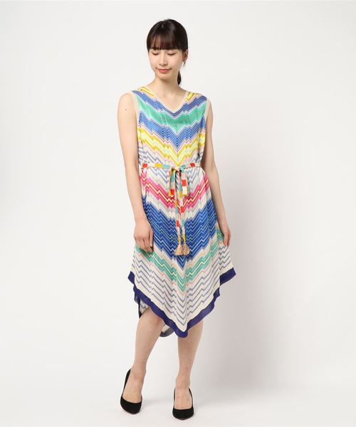 Tsumori Chisato ツモリチサト の ｼﾞｸﾞｻﾞｸﾞﾚｲﾝﾎﾞｰ ワンピース Wear