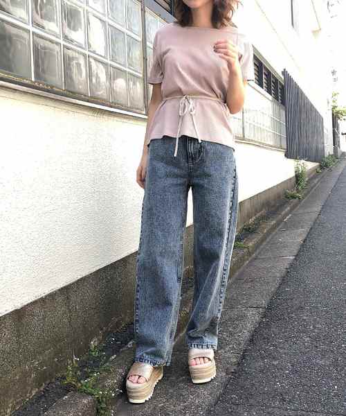 one after another NICE CLAUP(ワンアフターアナザーナイスクラップ)の「バックレースアップデニムパンツ(デニムパンツ・レディース・ブラック/ブルー/ネイビー・SMALL/MEDIUM)」の21枚目の写真