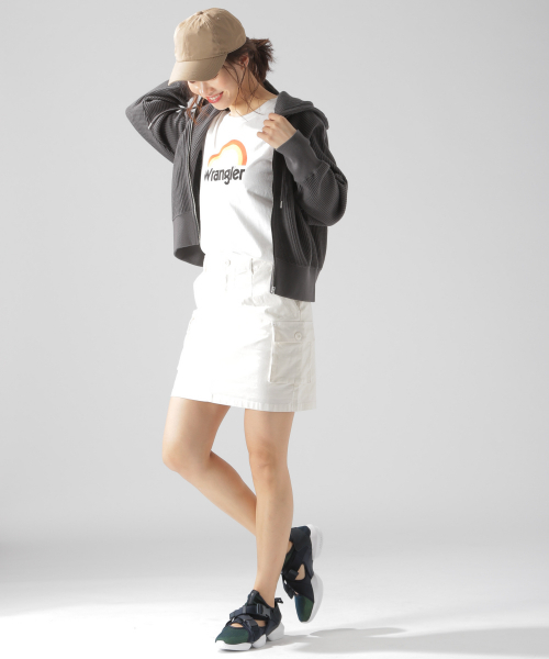 BAYFLOW(ベイフロー)の「ベイカーミニスカート(スカート・レディース・カーキ/ブラウン/ホワイト・SMALL/MEDIUM)」の10枚目の写真