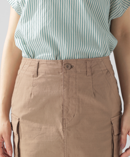 BAYFLOW(ベイフロー)の「ベイカーミニスカート(スカート・レディース・カーキ/ブラウン/ホワイト・SMALL/MEDIUM)」の19枚目の写真