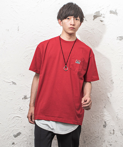 MinoriTY（マイノリティ）の「【BEN DAVIS】ビッグシルエットポケットT（Tシャツ/カットソー・メンズ・ホワイト/ブラック/レッド/イエロー/ブルーグレー・M）」の5枚目の写真