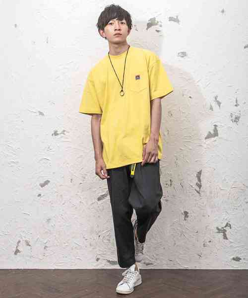MinoriTY（マイノリティ）の「【BEN DAVIS】ビッグシルエットポケットT（Tシャツ/カットソー・メンズ・ホワイト/ブラック/レッド/イエロー/ブルーグレー・M）」の8枚目の写真