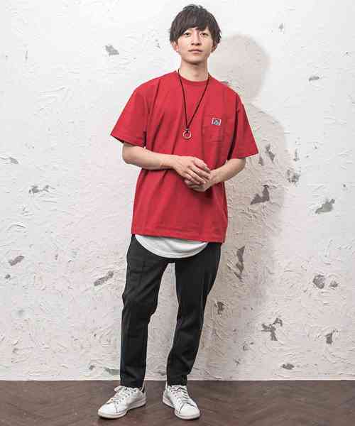 MinoriTY（マイノリティ）の「【BEN DAVIS】ビッグシルエットポケットT（Tシャツ/カットソー・メンズ・ホワイト/ブラック/レッド/イエロー/ブルーグレー・M）」の6枚目の写真