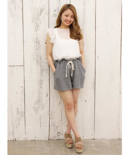 Chico（チコ）の「チェックフリルSH（シャツ/ブラウス・レディース・ホワイト/ホワイト×ブラック/ホワイト×ブルー・FREE）」の9枚目の写真