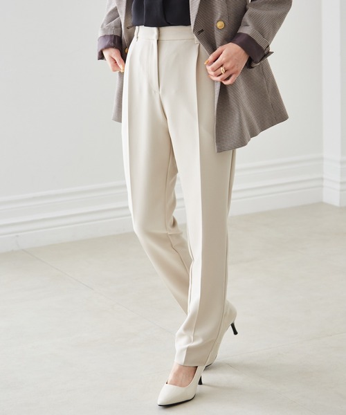 RANAN（ラナン）の「ウォッシャブル　タックテーパードパンツ(セットアップ対応)（スラックス・レディース・グレー系その他/ブラック/ブラウン/ネイビー/ベージュ系その他・M/3L/L/LL）」の17枚目の写真