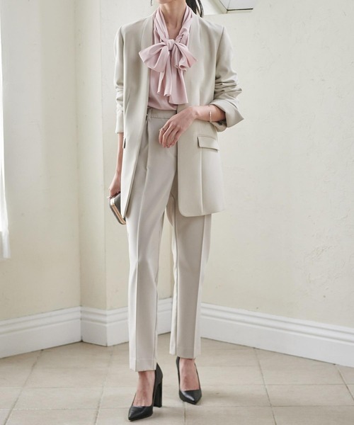 RANAN（ラナン）の「ウォッシャブル　タックテーパードパンツ(セットアップ対応)（スラックス・レディース・グレー系その他/ブラック/ブラウン/ネイビー/ベージュ系その他・M/3L/L/LL）」の16枚目の写真