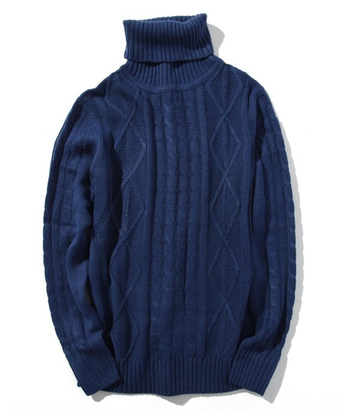 THISIS（ディスイズ）の「アラン編み タートルネックセーター（ニット/セーター・メンズ・ホワイト/ブラック/ネイビー/グレー/ブルー/ワインレッド/ホワイト系その他7/ブラック系その他/ベージュ・MEDIUM/LARGE/SMALL/X-LARGE）」の8枚目の写真