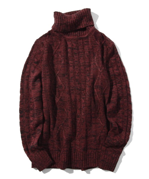 THISIS（ディスイズ）の「アラン編み タートルネックセーター（ニット/セーター・メンズ・ホワイト/ブラック/ネイビー/グレー/ブルー/ワインレッド/ホワイト系その他7/ブラック系その他/ベージュ・MEDIUM/LARGE/SMALL/X-LARGE）」の9枚目の写真