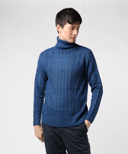 THISIS（ディスイズ）の「アラン編み タートルネックセーター（ニット/セーター・メンズ・ホワイト/ブラック/ネイビー/グレー/ブルー/ワインレッド/ホワイト系その他7/ブラック系その他/ベージュ・MEDIUM/LARGE/SMALL/X-LARGE）」の15枚目の写真