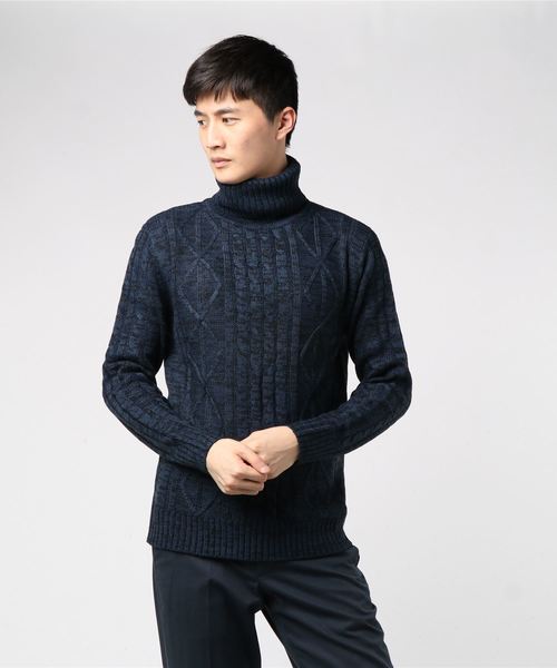 アラン編み タートルネックセーター（ニット/セーター）｜THISIS