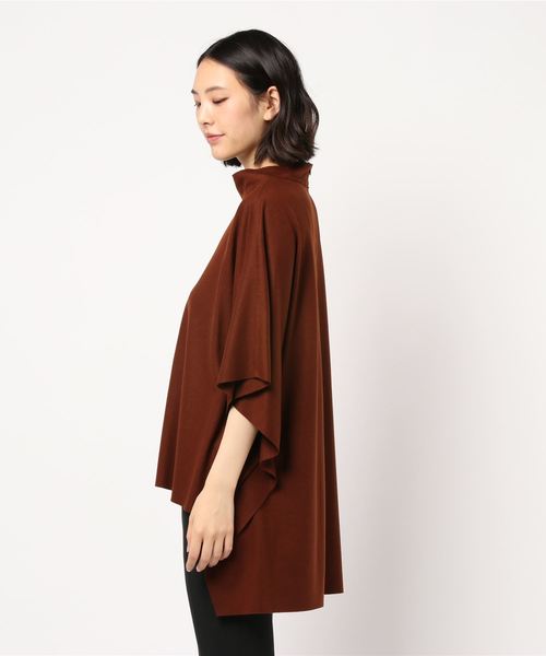 1er Arrondissement(プルミエアロンディスモン)の「ダイヤモンドルミナリーポンチョカットソー(Tシャツ/カットソー・レディース・ブラック/チャコールグレー/ブラウン/ボルドー・FREE)」の6枚目の写真
