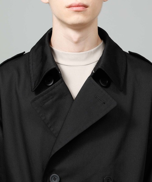 JUNRED（ジュンレッド）の「トレンチオーバーコート（トレンチコート・メンズ・ブラック/ベージュ・M/L）」の8枚目の写真
