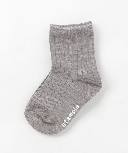 stample(スタンプル)の「スタンプル スタンダード クルーソックス(ソックス/靴下・キッズ・ネイビー/レッド/オリーブ/ブルー/アイボリー/マスタード/杢グレー/ワイン/グレイッシュブルー/チャコール・LL/S/M/L)」の3枚目の写真