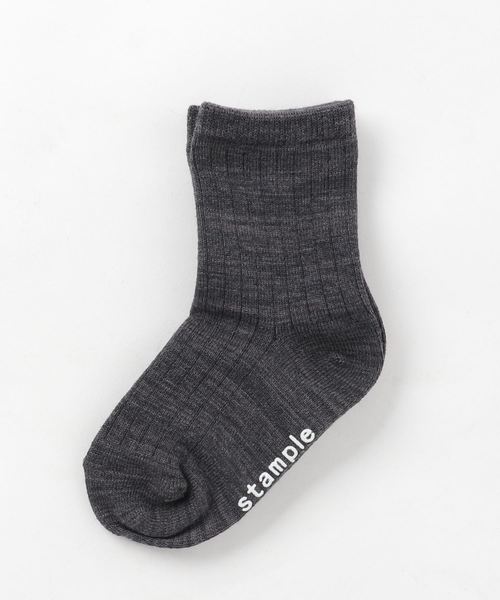 stample(スタンプル)の「スタンプル スタンダード クルーソックス(ソックス/靴下・キッズ・ネイビー/レッド/オリーブ/ブルー/アイボリー/マスタード/杢グレー/ワイン/グレイッシュブルー/チャコール・LL/S/M/L)」の4枚目の写真