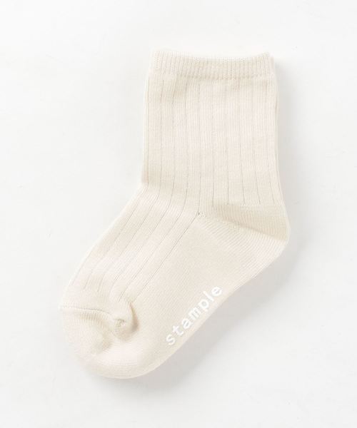 stample(スタンプル)の「スタンプル スタンダード クルーソックス(ソックス/靴下・キッズ・ネイビー/レッド/オリーブ/ブルー/アイボリー/マスタード/杢グレー/ワイン/グレイッシュブルー/チャコール・LL/S/M/L)」の2枚目の写真