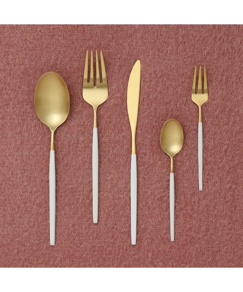 Francfranc(フランフラン)の「ヴェレ ティースプーン ゴールド×ホワイト(カトラリー・レディース・ゴールド・FREE)」の5枚目の写真