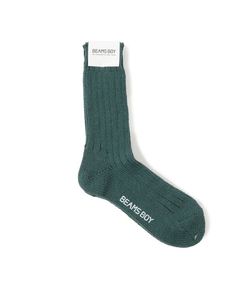 BEAMS BOY（ビームスボーイ）の「BEAMS BOY / リサイクル コットン クルー ソックス（ソックス/靴下・レディース・パープル/ピンク/ナチュラル/ダークグリーン/イエロー系その他5/ネイビー/ブラウン系その他4/オレンジ/ライトブラウン/ロイヤルブルー/ライトグレー/インディゴブルー/レッド・ONE SIZE）」の6枚目の写真