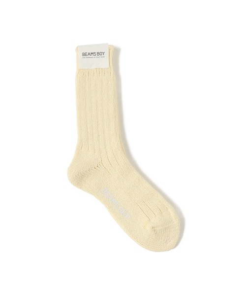 BEAMS BOY（ビームスボーイ）の「BEAMS BOY / リサイクル コットン クルー ソックス（ソックス/靴下・レディース・パープル/ピンク/ナチュラル/ダークグリーン/イエロー系その他5/ネイビー/ブラウン系その他4/オレンジ/ライトブラウン/ロイヤルブルー/ライトグレー/インディゴブルー/レッド・ONE SIZE）」の5枚目の写真