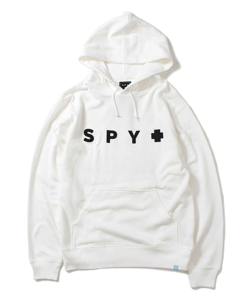 SPY（スパイ）の「スパイ サングラス [SPY SUNGLASSES] - クロスロゴ プリント スウェットパーカー プルオーバー 日本限定展開 [SPY-SWEAT-19001 SPY+ SWEAT]（パーカー・メンズ・ホワイト/ブラック/グレー・MEDIUM/LARGE/X-LARGE）」の2枚目の写真